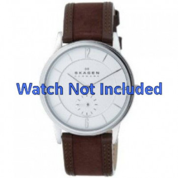 Bracelet de montre Skagen 450LSLW / H450LSLW / 445LSLW Cuir Brun 20mm
